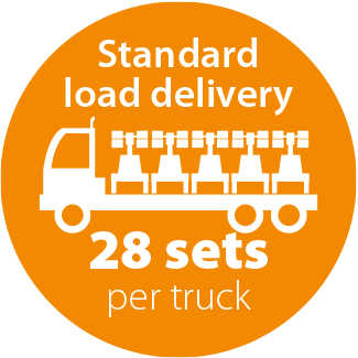standard load delivery 28 per truck