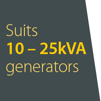 Suits a 10 - 25kva generator